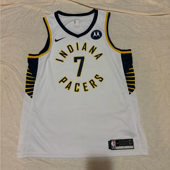 NBA Indiana Pacers Tiger stripe shark tooth Malcolm Brogdon jersey size 52 - Picture 1 of 5